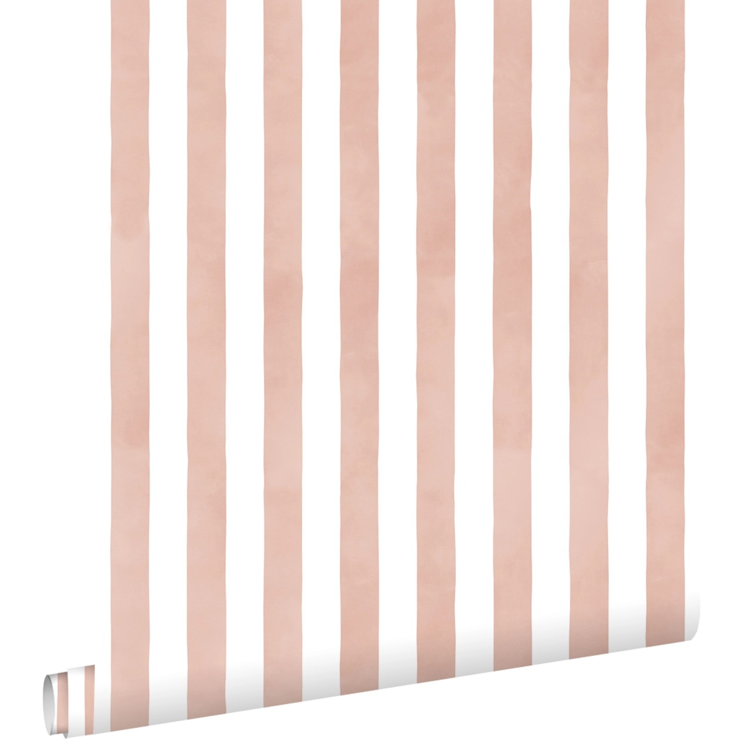 ESTAhome Tapete Streifenmuster Terrakottarosa und Weiß 53 cm x 10.05 m günstig online kaufen