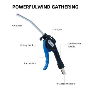 CCLIFE Druckluftpistole, 3-teilig, mit Düsen in 110, 300 und 500 mm Länge. Ideal für Kompressor.