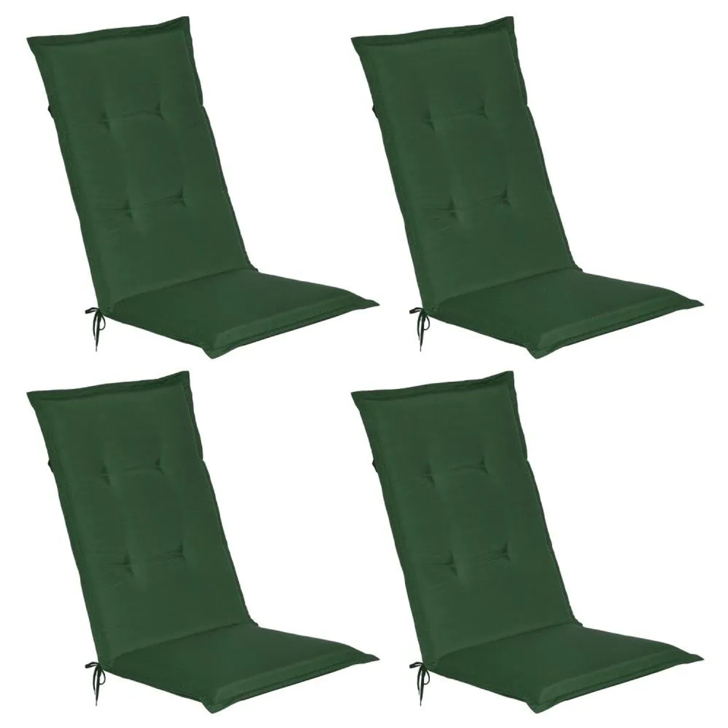 Beautissu Loft HL Hochlehner 120x50x6cm Dunkelgrün 4tlg