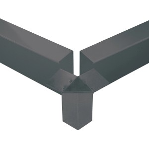 Bellissa Schneckenblech Corten Eckteil, 20x7x7 cm, für Beeteinfassung. Rostfarbenes Metallelement.