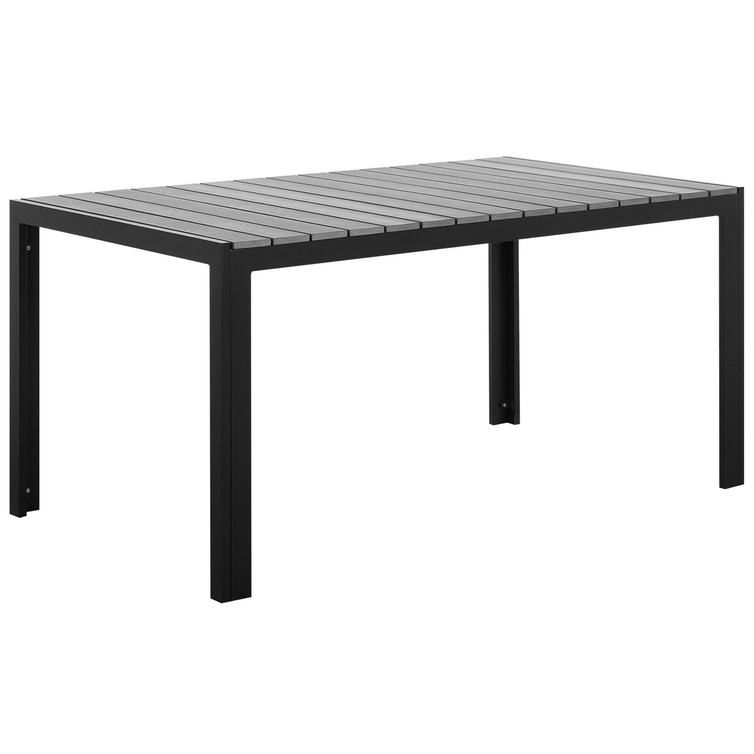Beliani Gartentisch COMO Grau Schwarz 150x90x74 günstig online kaufen