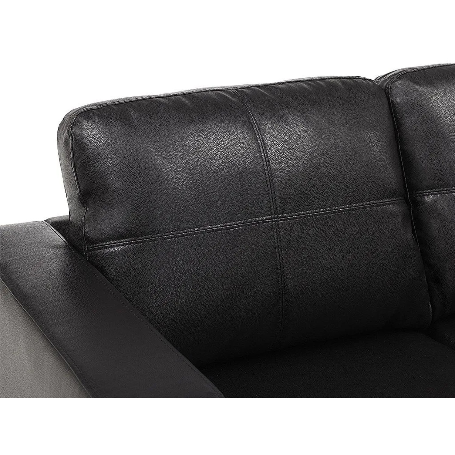 Vente-unique Couchgarnitur Ackley Schwarz 140 cm  196 cm