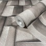 Rolle Marburg Vliestapete in Braun-Beige mit grafischer 3D-Optik für moderne Wohnräume.