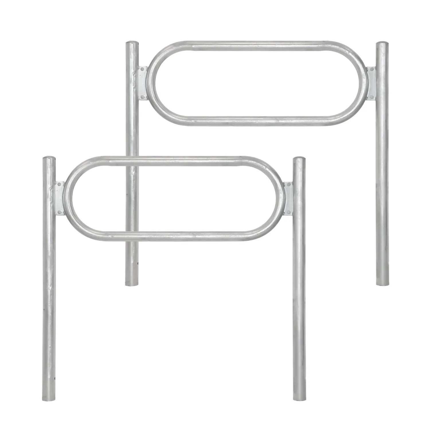 TRUTZHOLM 2x Fahrradanlehnbügel  115 x 124 cm Stahl Durchmesser 60 mm Typ O