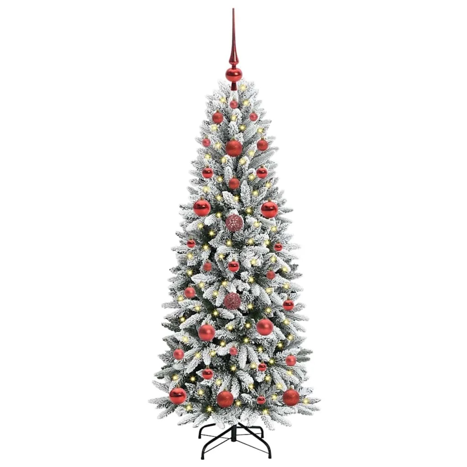 vidaXL Künstlicher Weihnachtsbaum mit 150 LEDs Weiß 53 x 53 x 120 cm 3396021