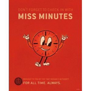 Komar Poster Loki Misses Rot, 40x50cm, Comic-Uhr für Kinderzimmer, Fototapete