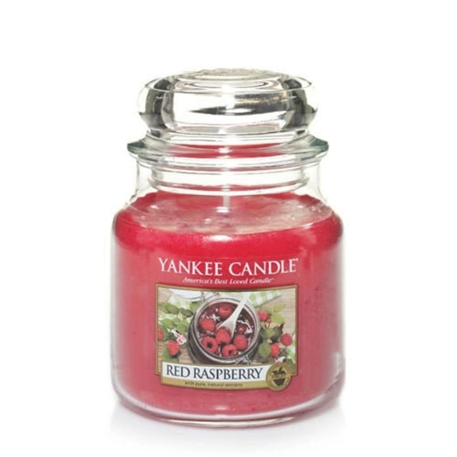 Yankee Candle Duftkerze im Glas Medium – Rot Raspberry