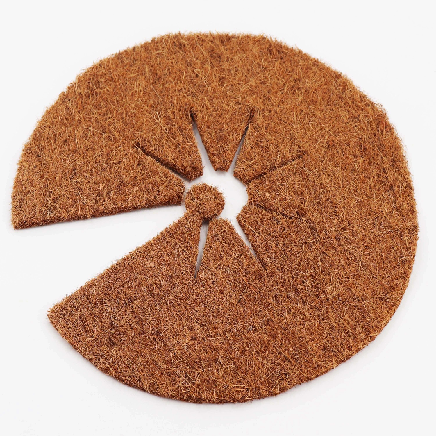 Aquagart Kokos Mulchscheibe 60cm für Teichbepflanzung, braune Kokosfasermatte zum Schutz vor Frost.