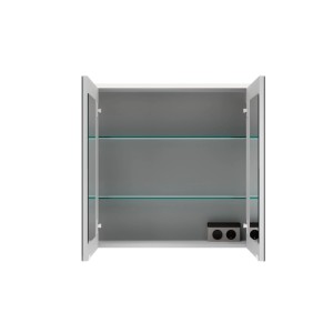 Fackelmann Badmöbel Spiegelschrank B.Round 70 cm Grafit