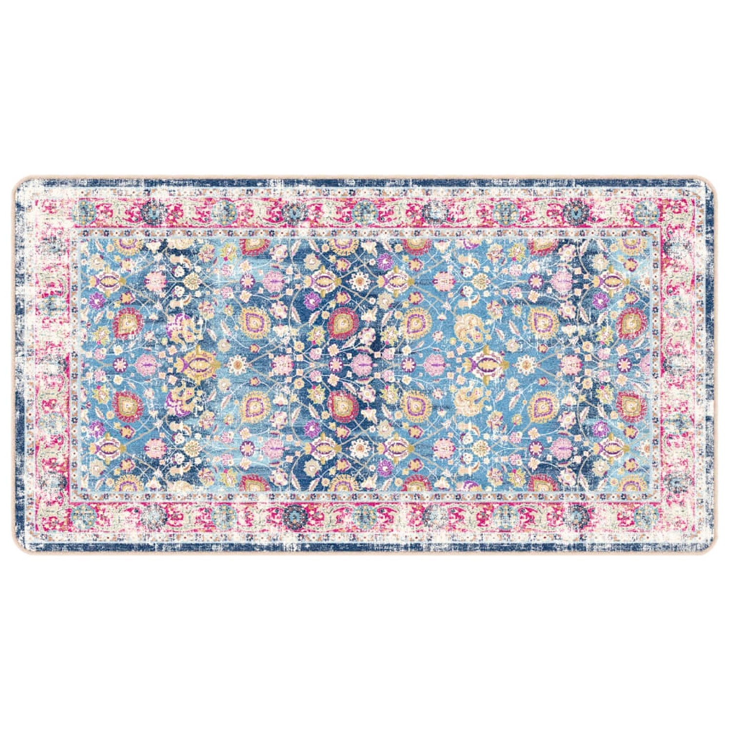 vidaXL Teppich Waschbar Mehrfarbig 80x150 Cm Rutschfest 1928215 günstig online kaufen