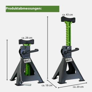 TRUTZHOLM Unterstellbock 2 Stück 2 Tonnen Traglast Pro Stütze Höhe Von 280 Bis 430 mm