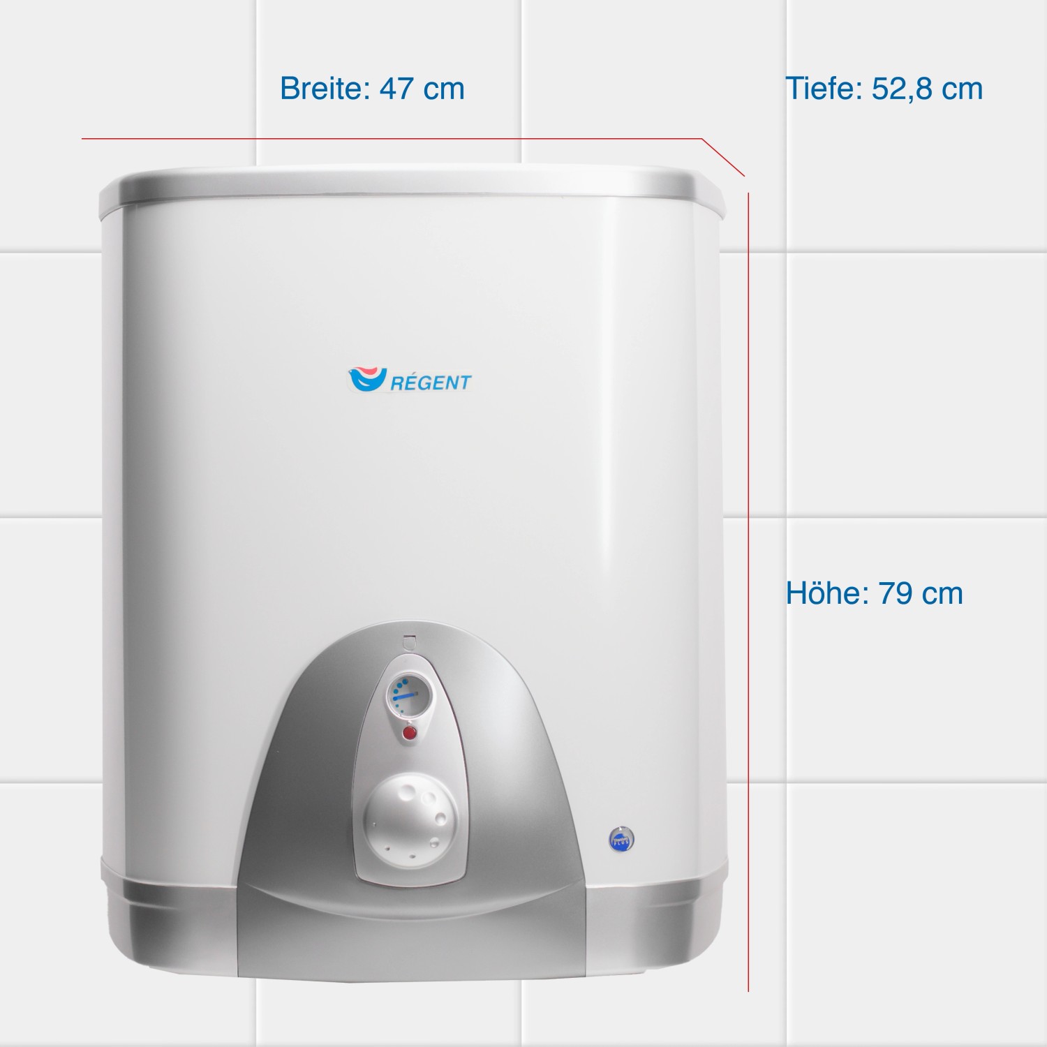 Regent Hängespeicher REG 80 QB EU, 80 Liter Warmwasserspeicher für die Wandmontage.
