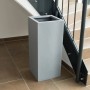 Grauer, hoher Fiberglas Pflanzkübel Säule (30x30x90cm) von Elegant Einrichten. Ideal für Innen- und Außenbereich.