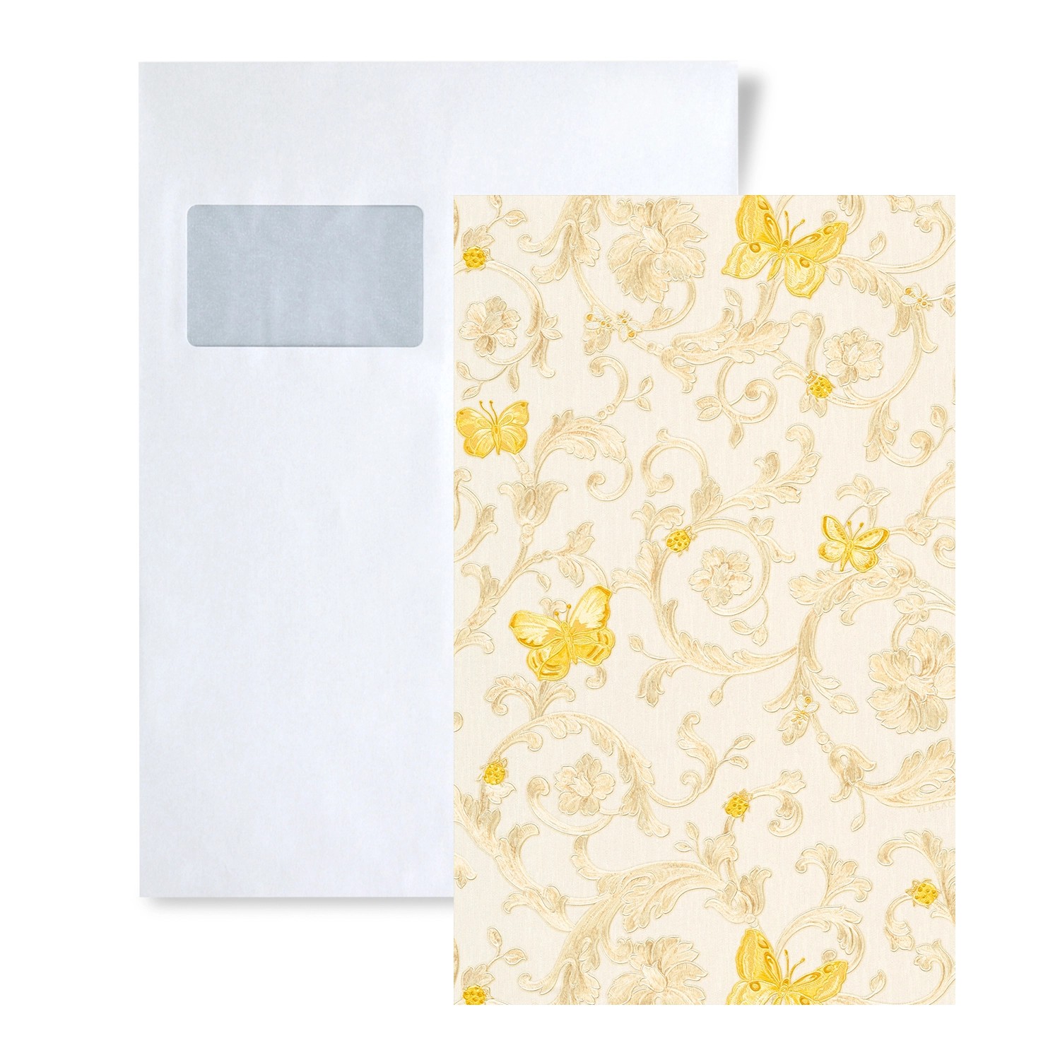 PROFHOME 1 MUSTERSTÜCK S-343251-GU DIN A4 MUSTER der Blumen Tapete günstig online kaufen