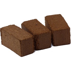 3 Mini-Ziegel Kokosfaser Bodengrund für Terrarien & Insektarien.