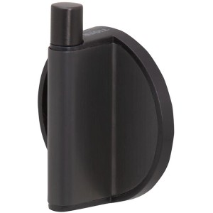 Tiger Haken Tune, Metall gebürstet in Schwarz, zur Wandmontage im Badezimmer.