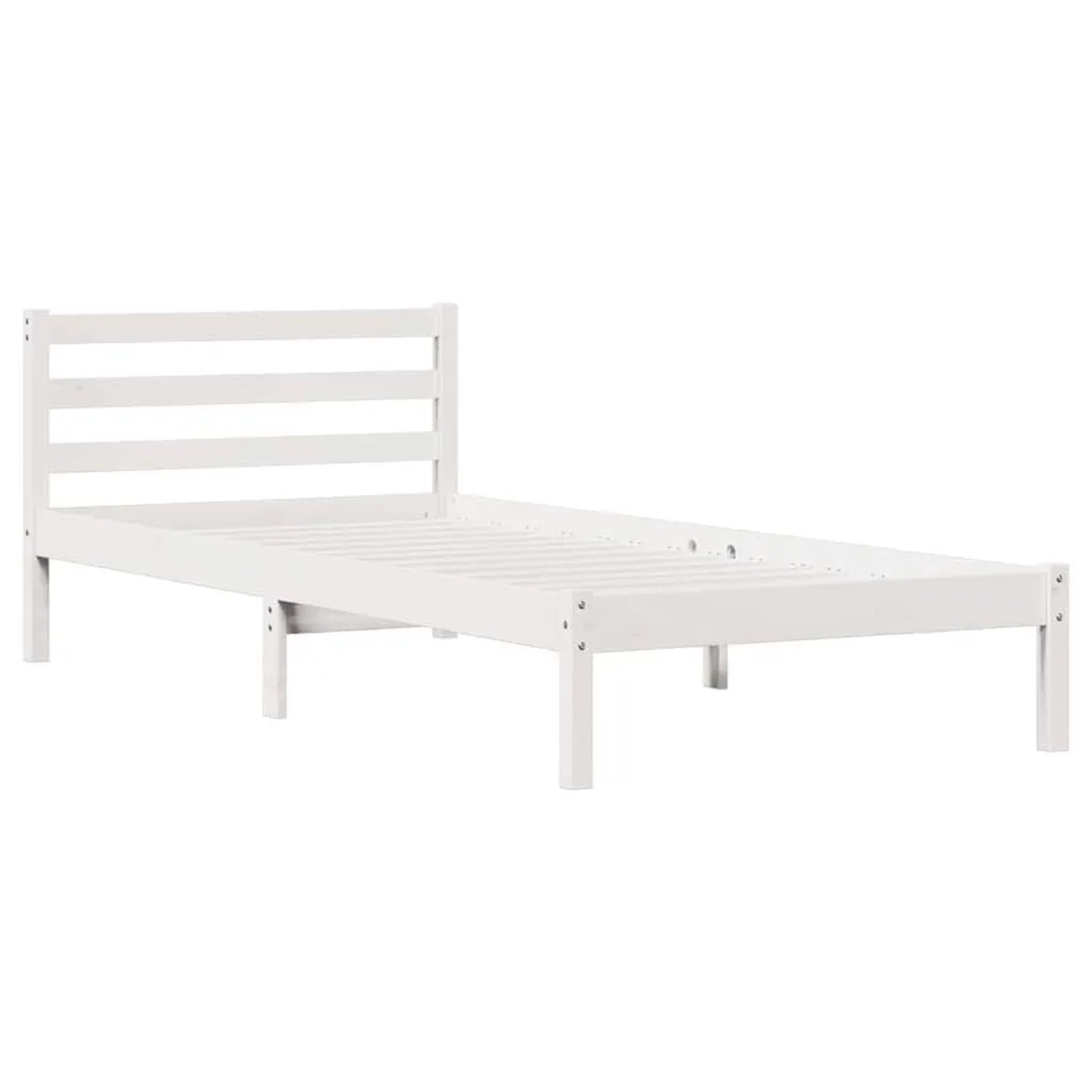 vidaXL Bettrahmen Weiß 208,6 x 157,6 x 69,4 cm Massives Kiefernholz 869763