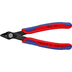 Knipex Electronic Super Knips, 125mm Zange mit Mehrkomponenten-Hüllen, brüniert.