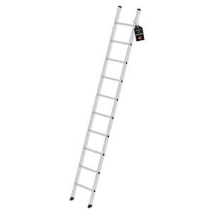 PROREGAL Anlegeleiter mit 10 Sprossen, Aluminiumleiter ohne Traverse.