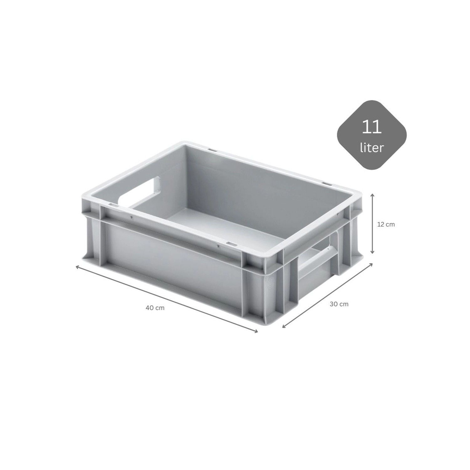 PROREGAL SuperSparSet 10x Eurobehälter mit Offenem Griff und Auflagedeckel günstig online kaufen