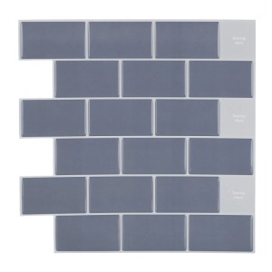 Relaxdays Fliesenaufkleber 10er Set Kunststoff Selbstklebend Wasserfest Ablösbar Zuschneidbar 30,5 cm x 30,5 cm x 0,1 cm