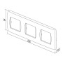 TEM MODUL PLUS 3-Fach UP Rahmen Silber Matt Soft_2