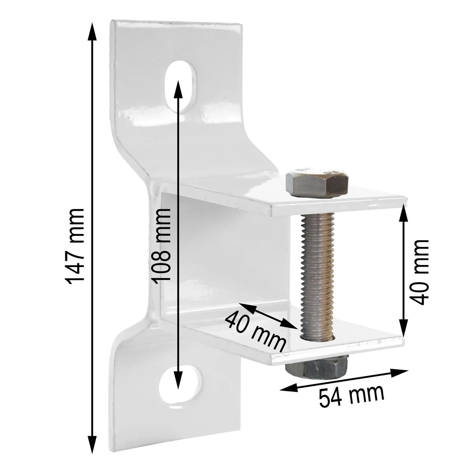 Aluminium Wandhalterung Fr Einziehbare Markisen  40 Mm Vierkantrohr Halter,  Stabiler Auenbereich Halter