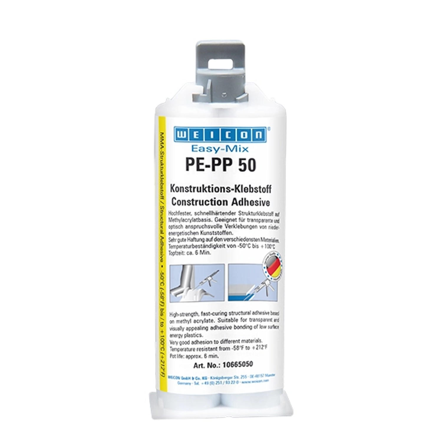 WEICON Easy-Mix PE-PP 50 50 ml 2K-Konstruktionsklebstoff 1:1