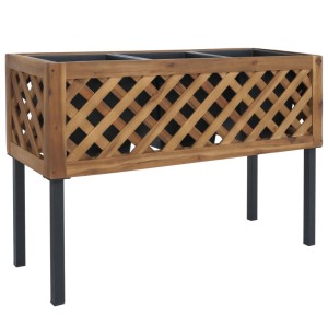 MCW Hochbeet P86 Akazie Holz 59x82x32cm Braun