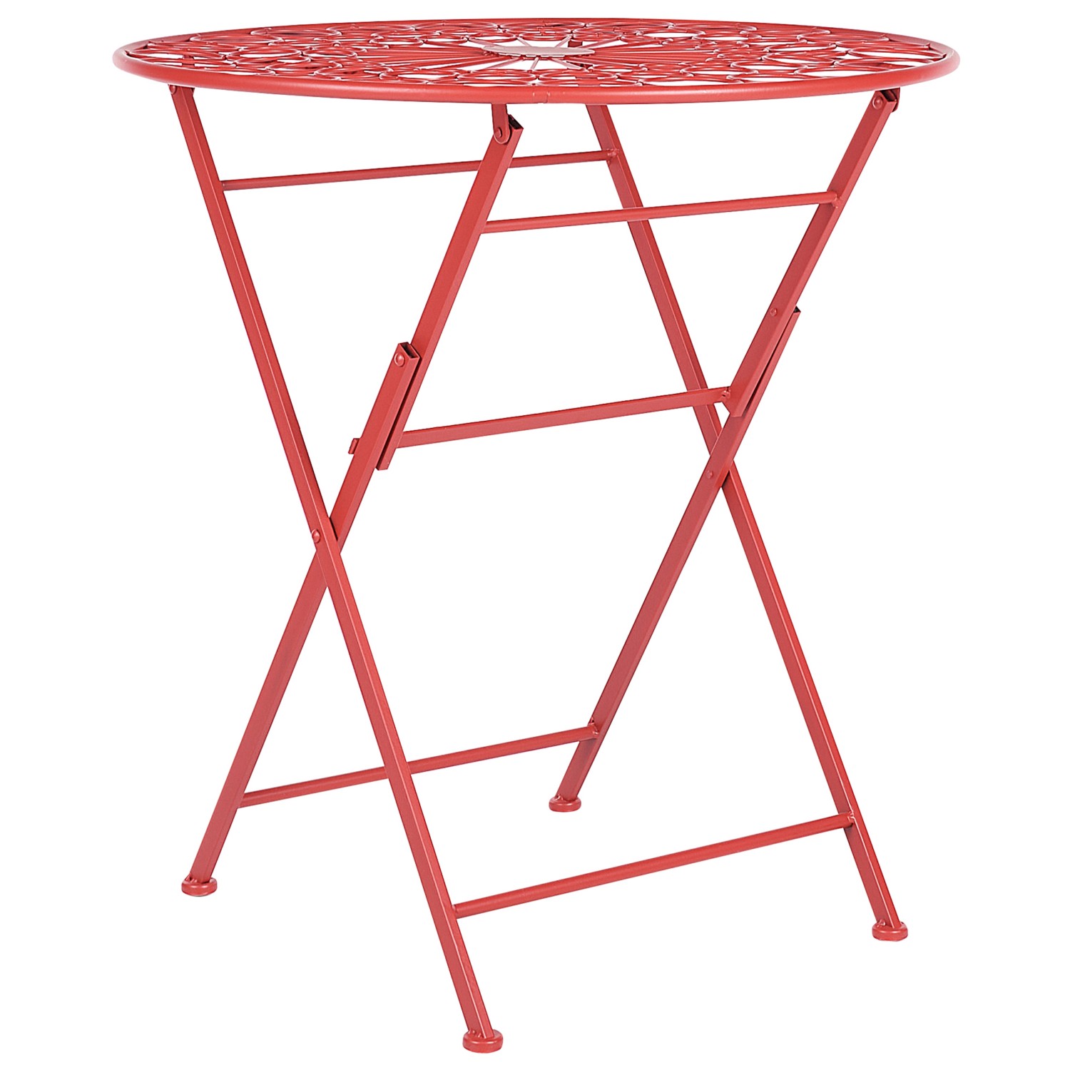 Beliani Gartentisch SCARIO Rot 50x70x75 günstig online kaufen