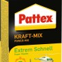 Pattex Kraft-Mix Extrem Schnell, 2-Komponenten-Kleber, transparent, 2 x 12g.