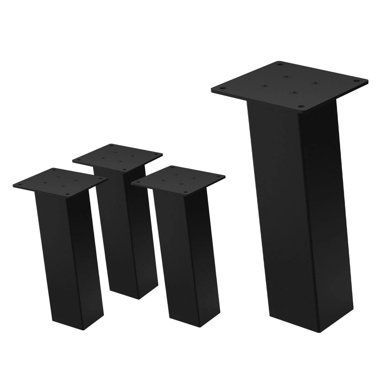 ML-Design Tischbeine 4Er Set I-96GRAD H30 cm Schwarz Stahl 8x8cm