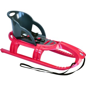 Pinker KHW Schlitten Snow Tiger Comfort mit Kindersitz für Kinder ab 2 Jahren.
