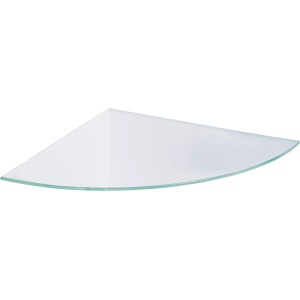 Klares OBI Eckregal Villar mit Glasboden, 25x25x0,6 cm, ideal für Regalböden & Möbelbau.