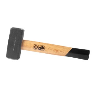 STAHLWERK Fäustel 1500G: Plattenhammer aus Carbon-Stahl mit Holzstiel für Handwerk.