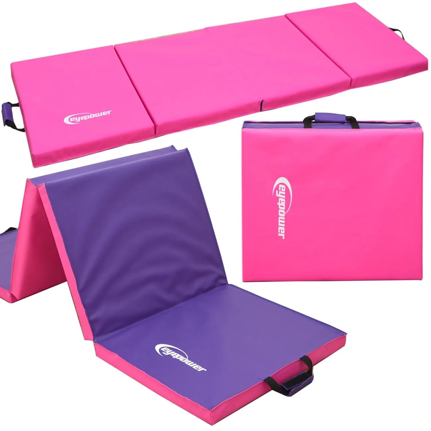 eyepower Gymnastikmatte Faltbar 200 x 60 x 5 cm Pink