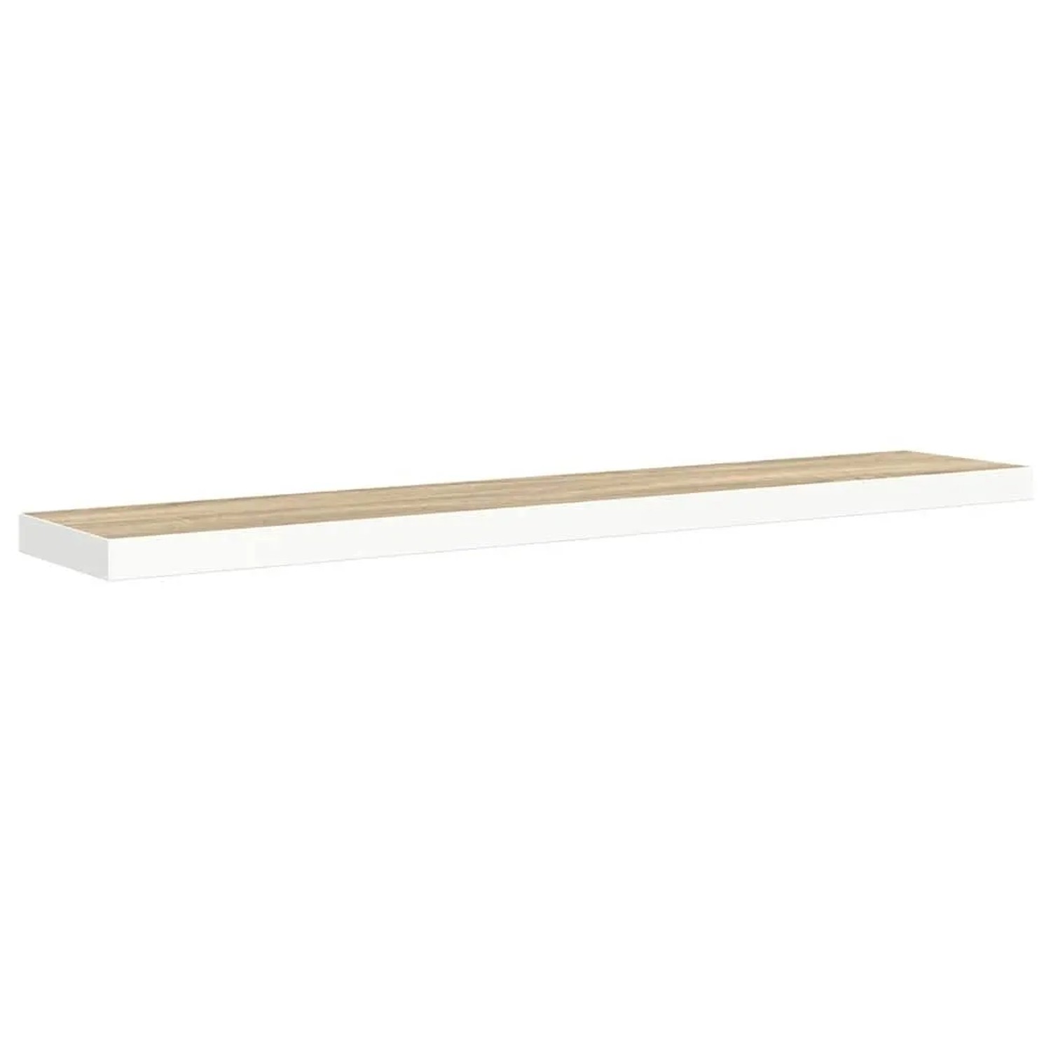 vidaXL Schweberegal Eichen-Optik und Weiß 120x23,5x3,8 cm MDF 326585