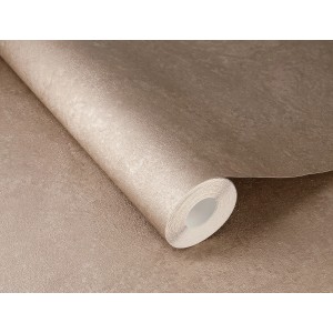 Rasch Vliestapete Factory V Uni in Braun-Kupfer mit metallischer Struktur.