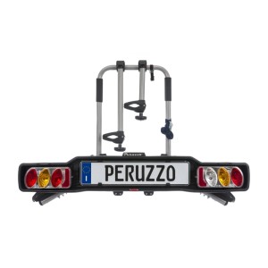 Peruzzo Fahrradträger Parma für 3 Räder, abklappbarer Kupplungsträger mit Rückleuchten.