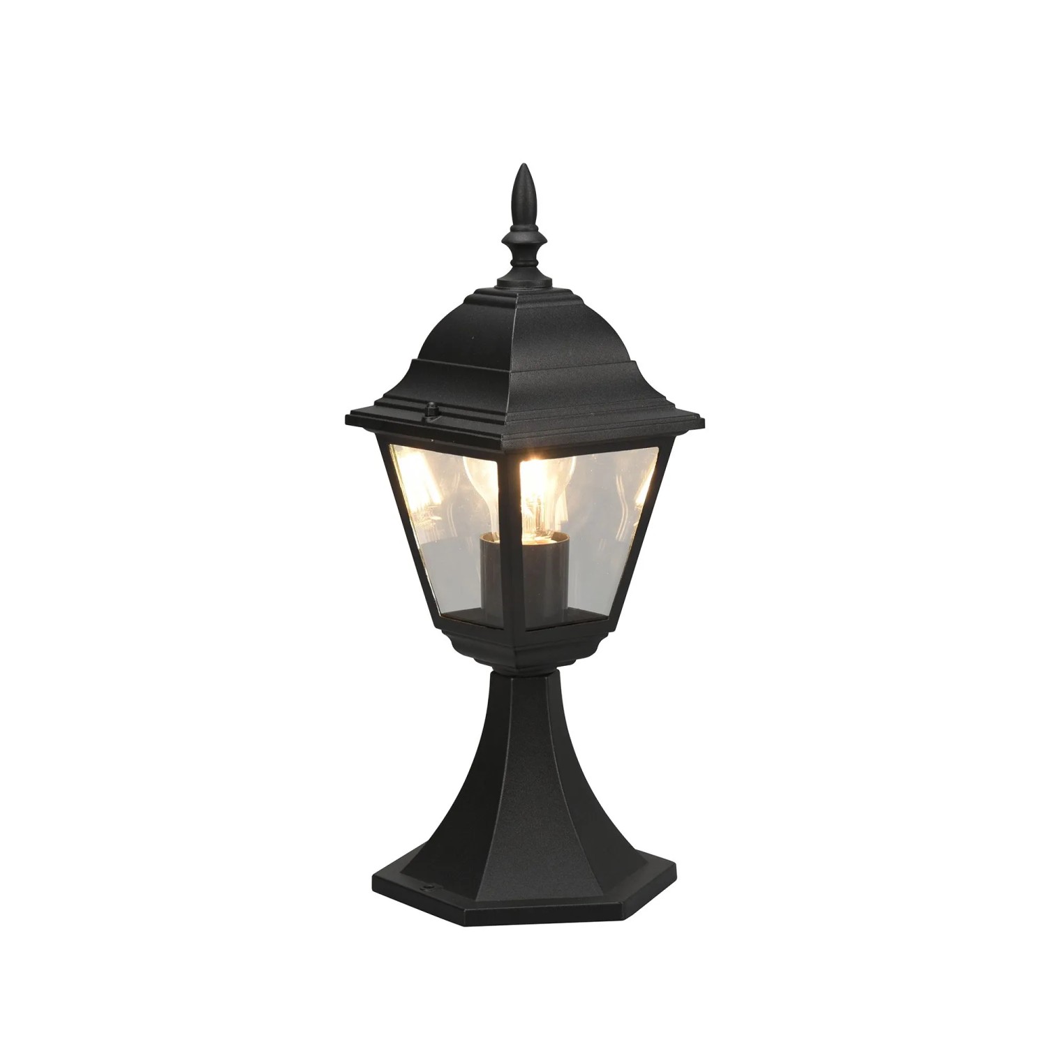 Trio LED-Pfosten Livenza Schwarz Matt 17 cm x 39,5 cm x 17 cm