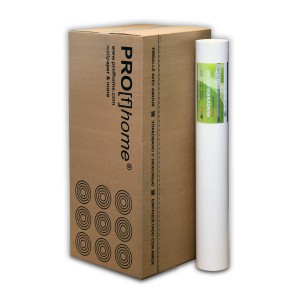 Verpackung und Rolle PROFHOME Renoviervlies 150g, Malervlies, Vliestapete, Weiß.