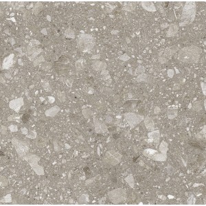 Feinsteinzeug Bodenfliese in Taupe, 60x60 cm, matte Steinoptik für Innen- und Außenbereich.