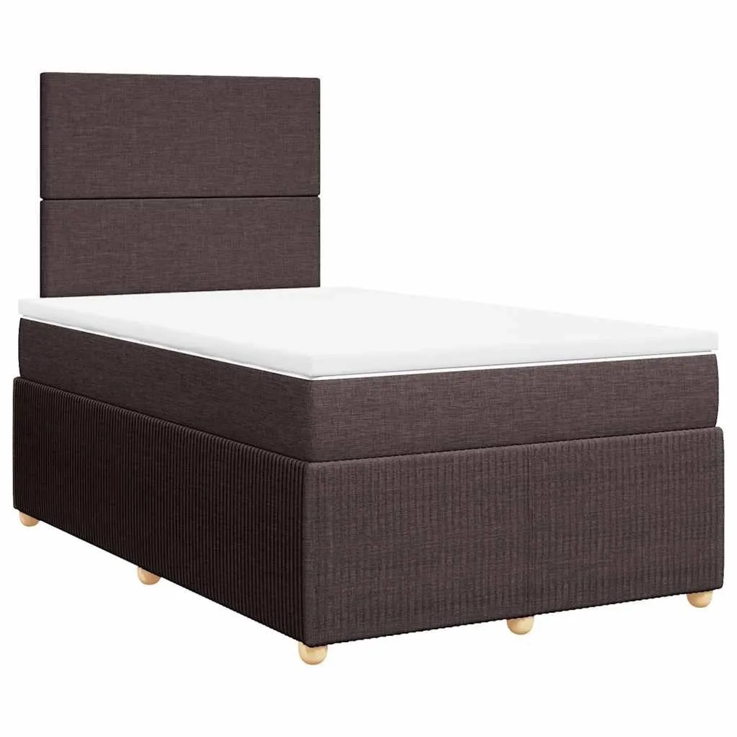vidaXL Boxspringbett mit Matratze Dunkelbraun 120x190 cm Stoff 3294291 günstig online kaufen
