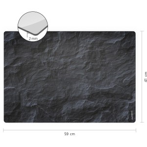 Myspotti Mini-Spritzschutzplatte in Schieferoptik, 59x41cm, für die Küche.