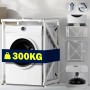 DELUKE Stapelgestell Für Wäschetrockner Auf Waschmaschine RALF Stahlgestell 300kg Tragkraft Waschmaschinengestell Weiß_3