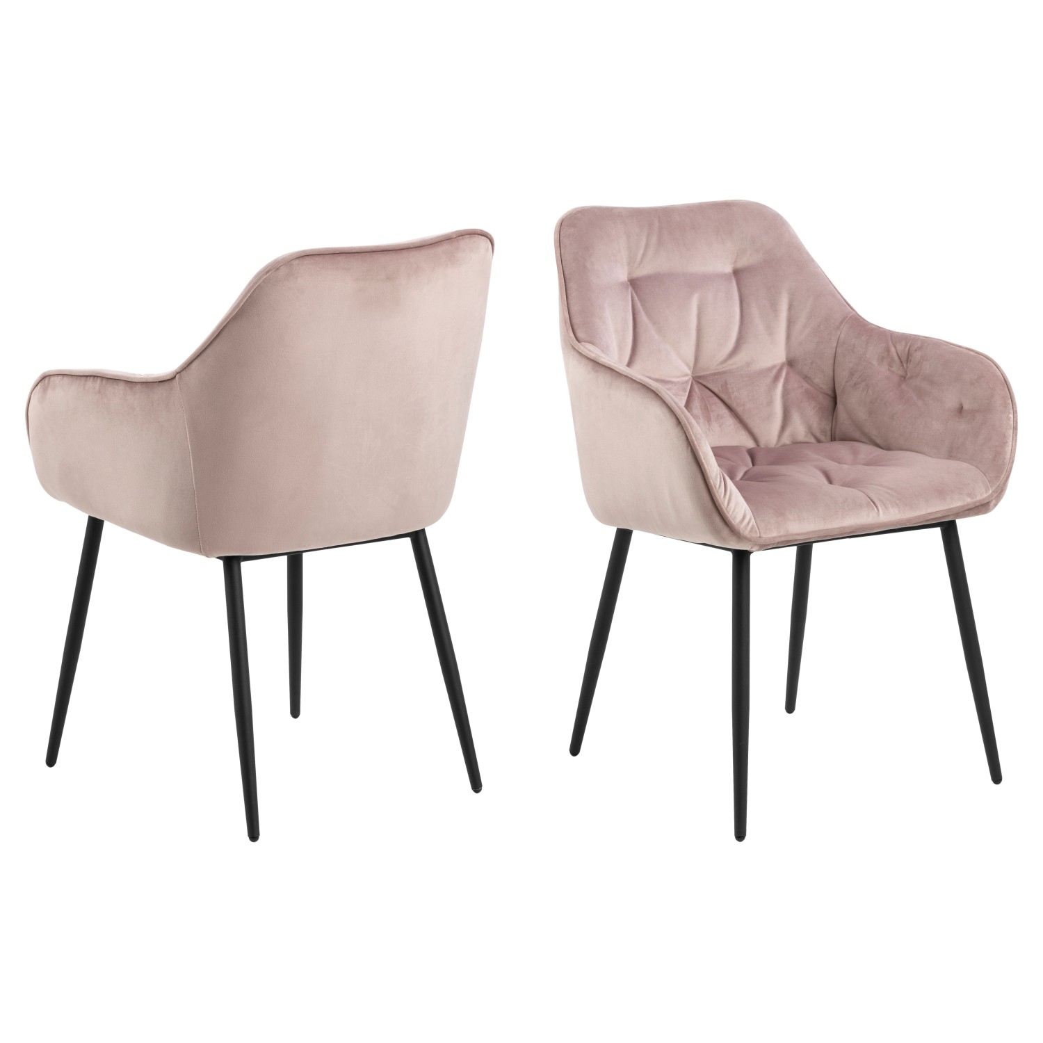 ebuy24 Bruks Esszimmerstuhl mit Armlehne Rosa günstig online kaufen