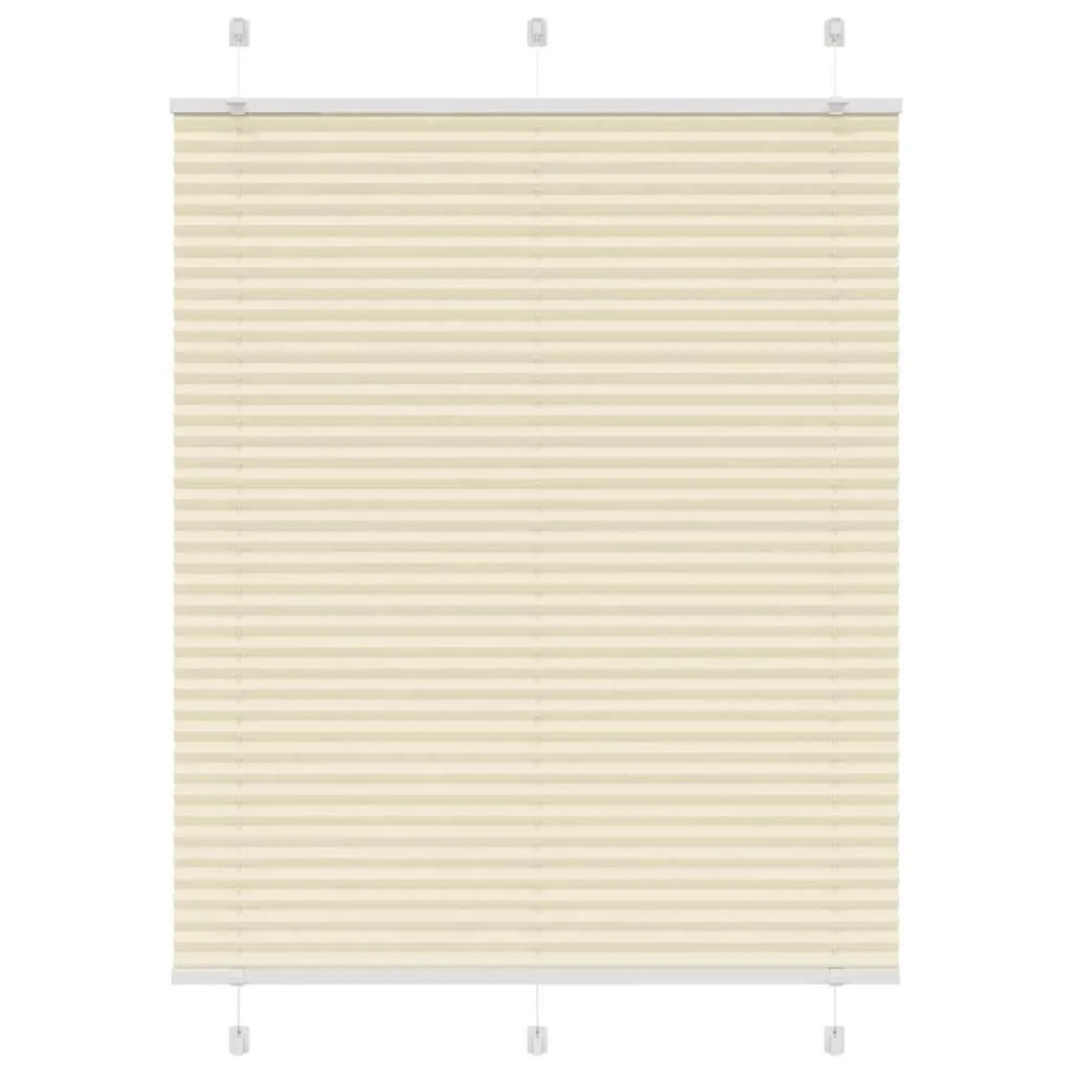 vidaXL Plissee Creme 110x150 cm Stoffbreite 109,4 cm Polyester 4015298 günstig online kaufen