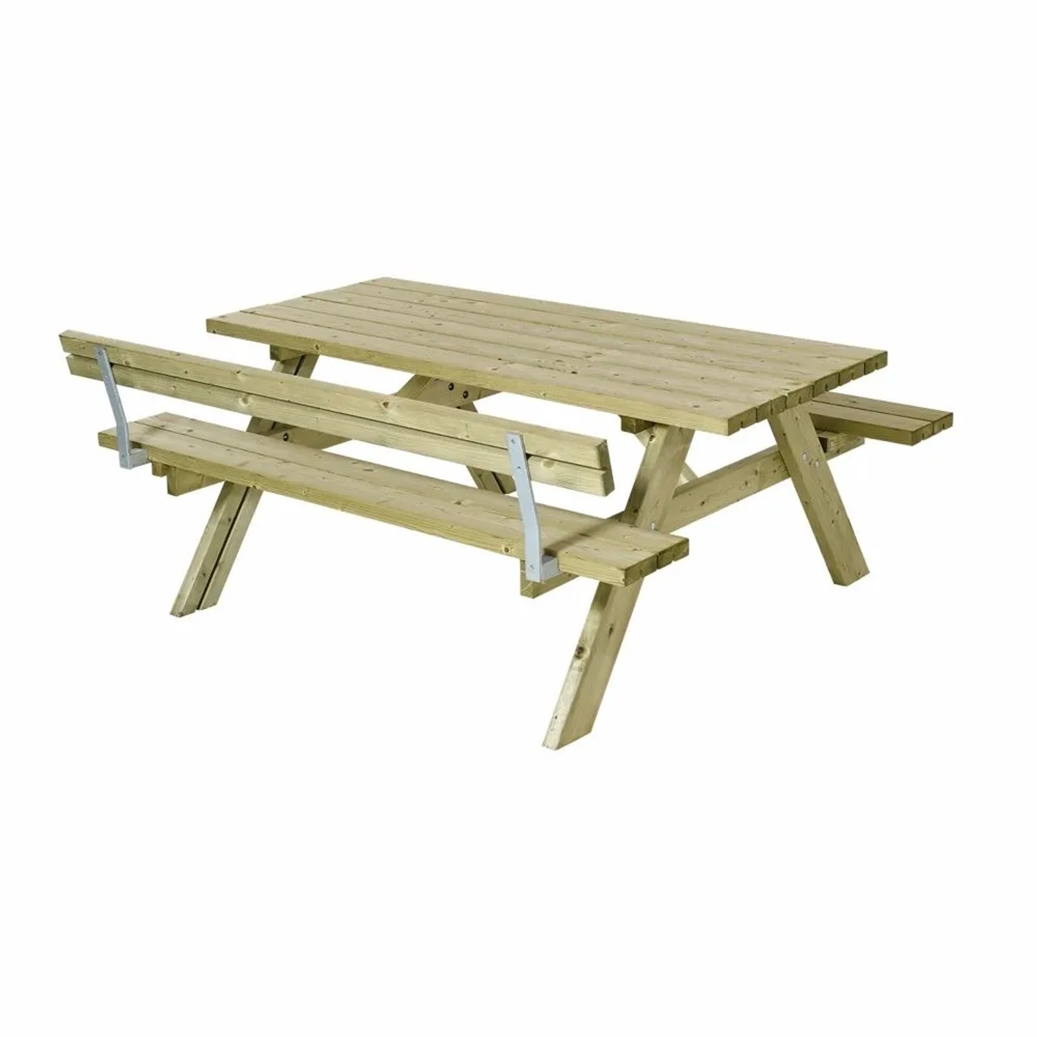 PLUS Gartenmöbel Sitzgruppe 177 cm Klappbar mit Rückenlehne Druckimprägniert Holz