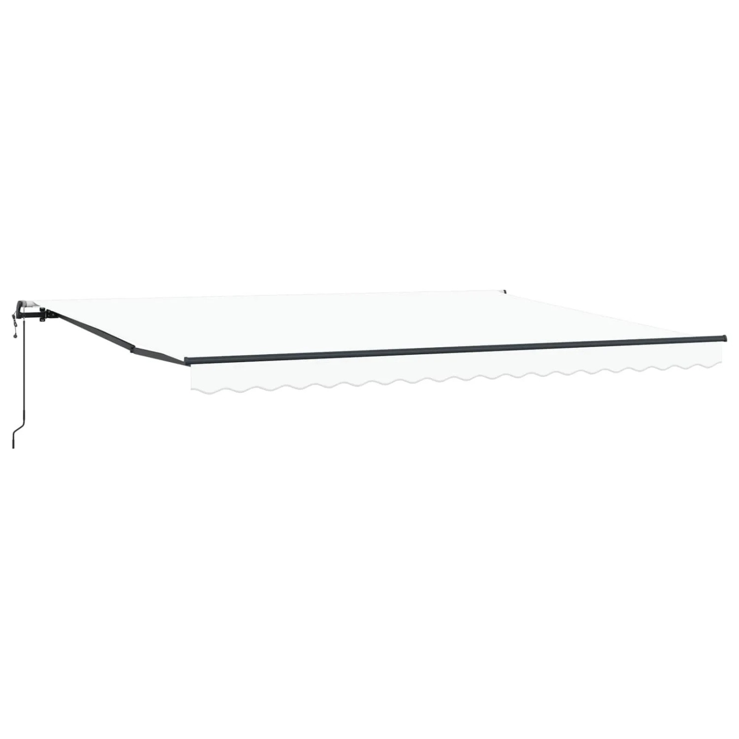 vidaXL Einziehbare Markise Weiß 450 x 350 cm Stoff und Aluminium 3331143