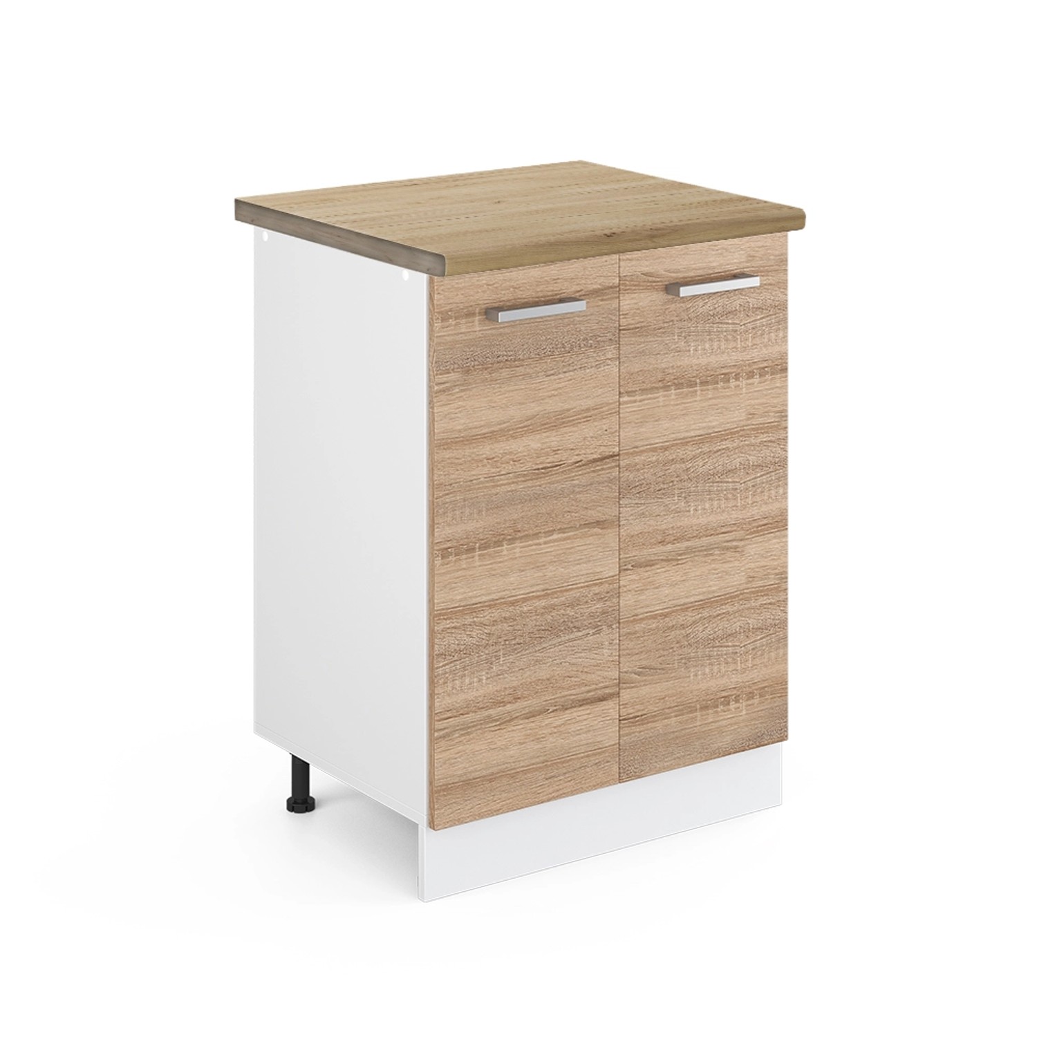 Vicco Küchenunterschrank R-Line Küchenkommode Sonoma/Weiß 60 cm AP Eiche